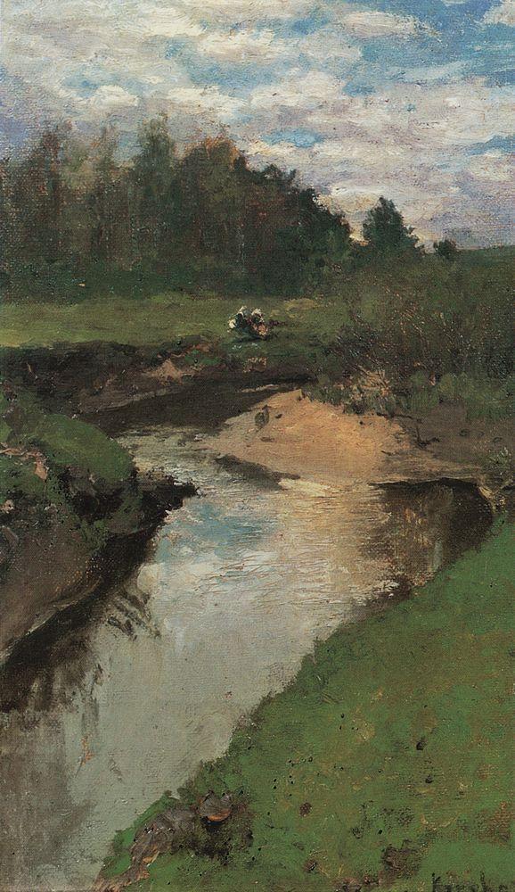 The river Vorya at Abramtsevo,1880, by Konstantin Korovin