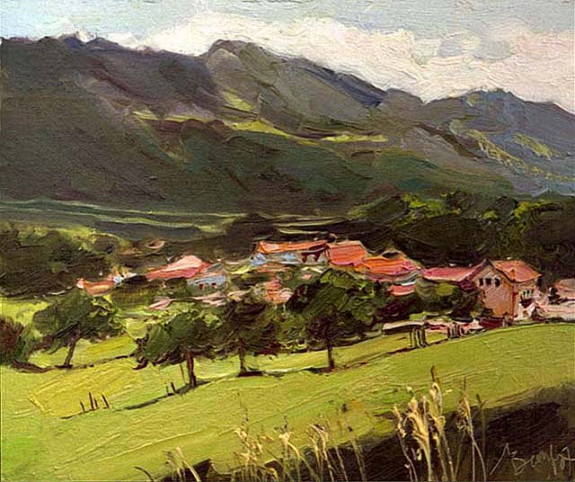 Alenge.-Foothills-of-the-Alps.-France-by-Veronika-Lobareva-oil-2007