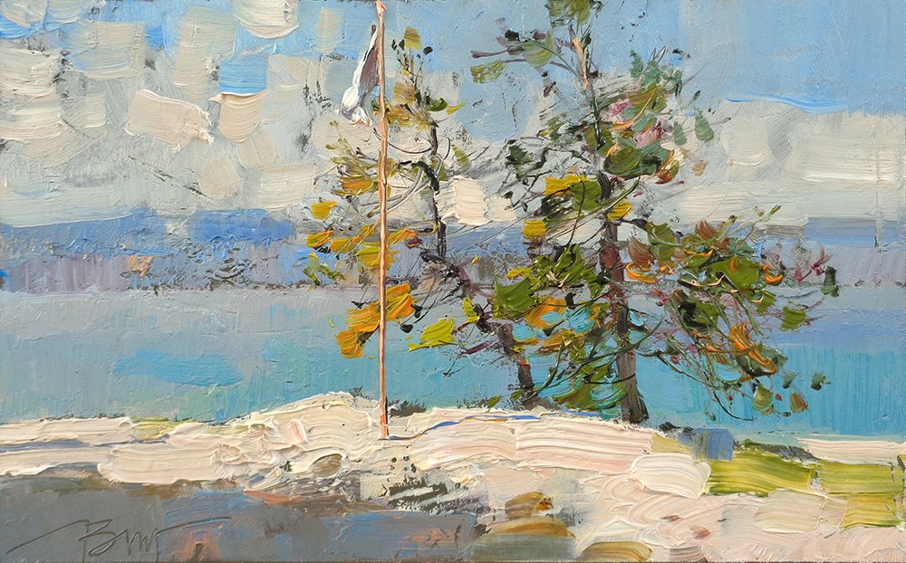 Baikal-Olkhon-by-Veronika-Lobareva-11.5х18.3-см-oil-on-cardboard-2017