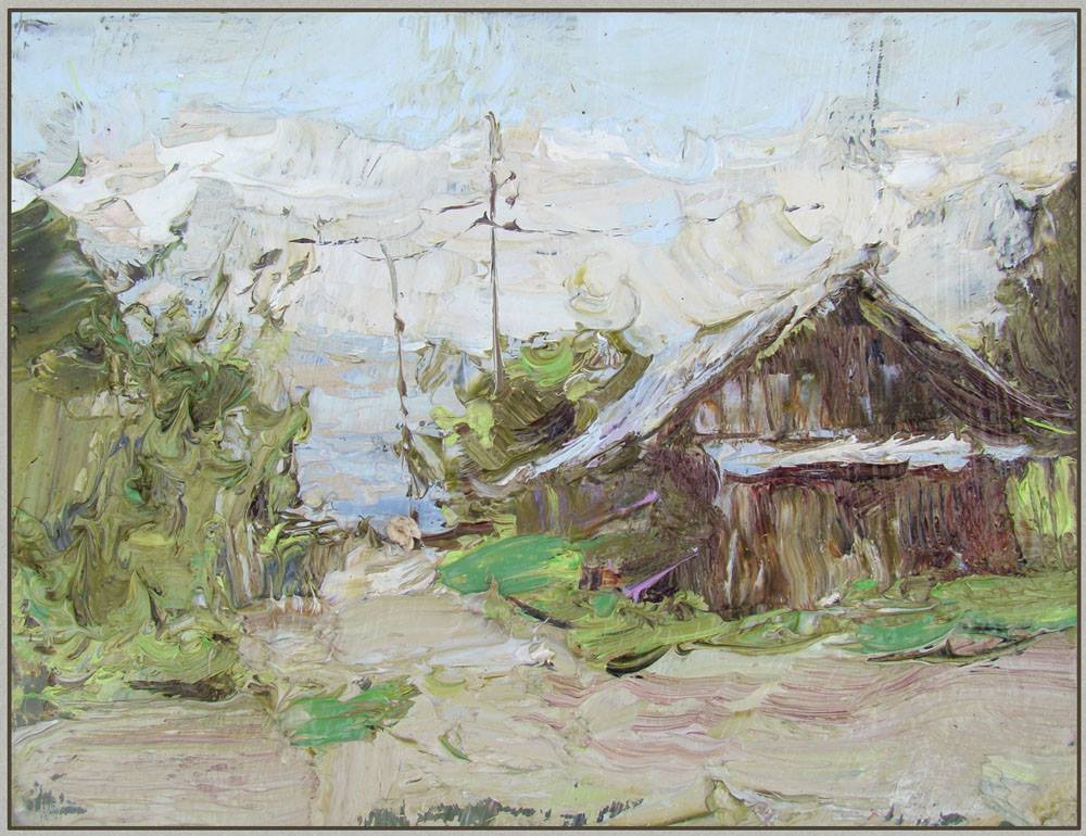 Baikal.-Listvyanka.-Decay-by-Veronika-Lobareva-15x20-cm-oil-2009