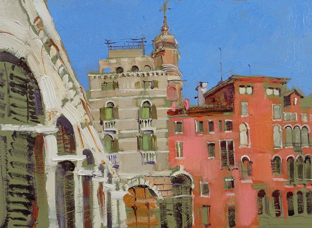 Venice.-Rialto-Bridge-by-Veronika-Lobareva19x26-cm-oil-on-cardboard-2017