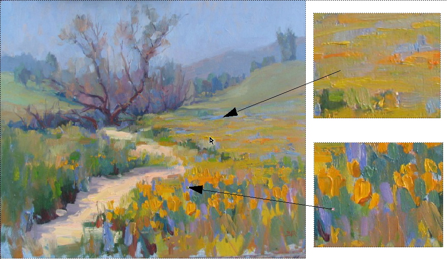 How to use brushwork to create atmospheric perspective