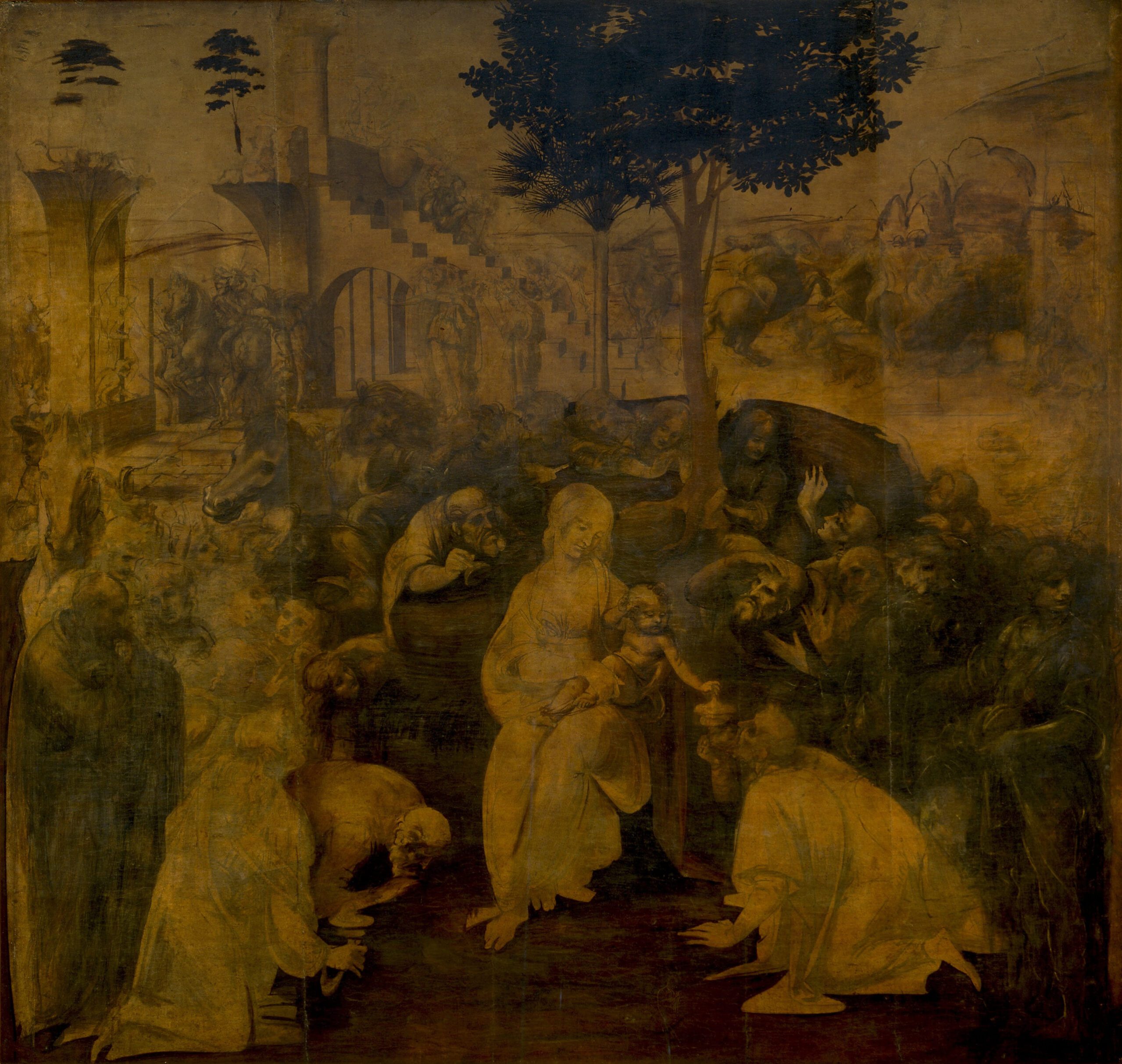 Leonardo da Vinci ,Adorazione dei Magi