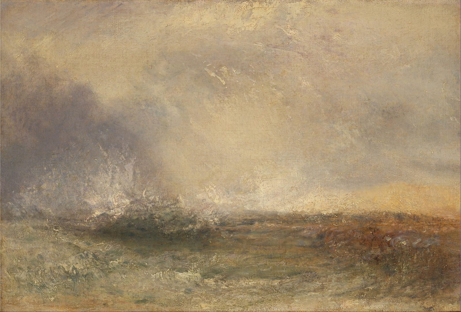 Stormy Sea Breaking on a Shore by Joseph Mallord William Turner