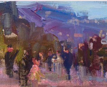 Plein air painting in Italy