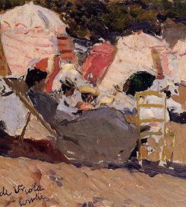 spiaggia a Biarritz, Joaqui Sorolla