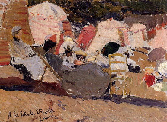 spiaggia a Biarritz, Joaqui Sorolla