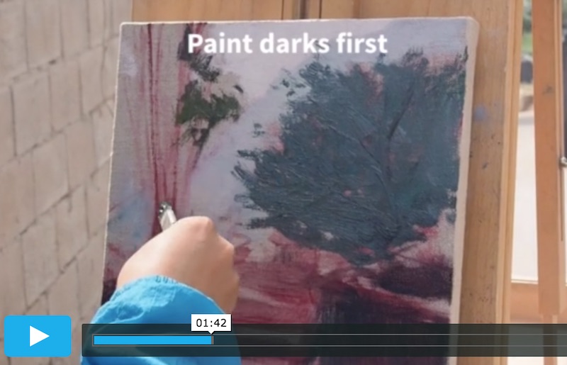 how to paint trees
