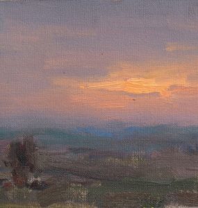 Sunset, by Barry John Raybould, Oil on Linen, 2017