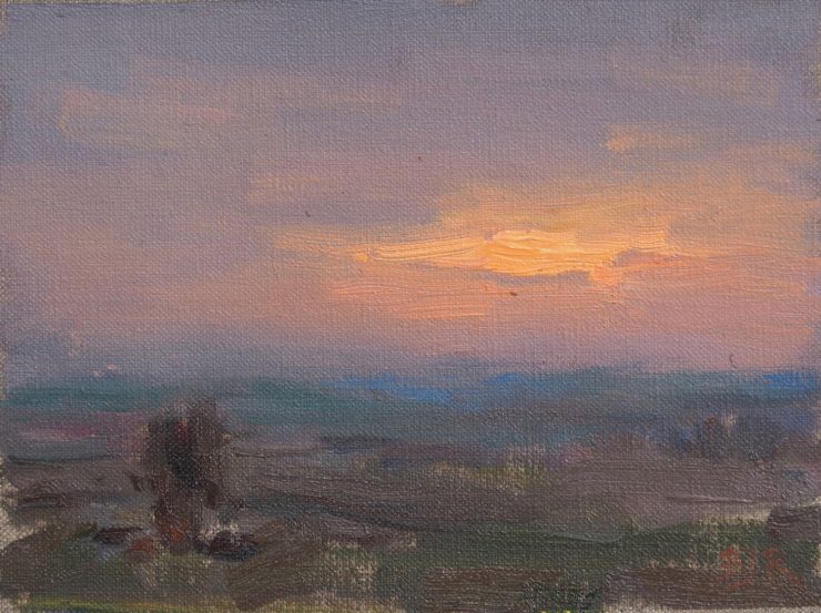 Sunset, by Barry John Raybould, Oil on Linen, 2017