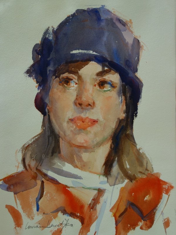 watercolor painting portrait by Lorraine