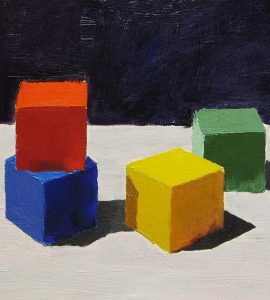 colored blocks high saturation primary colors