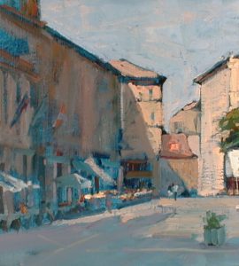 Segovia Shadows, by Barry John Raybould, 16” x 20”, Oil on Canvas