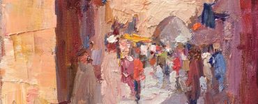 Marrakesh Medina, by Barry John Raybould, 22cm x 30cm, Oil on Linen, , 2020