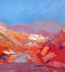 Plein air painting in Morocco: Telouet Sunset 2