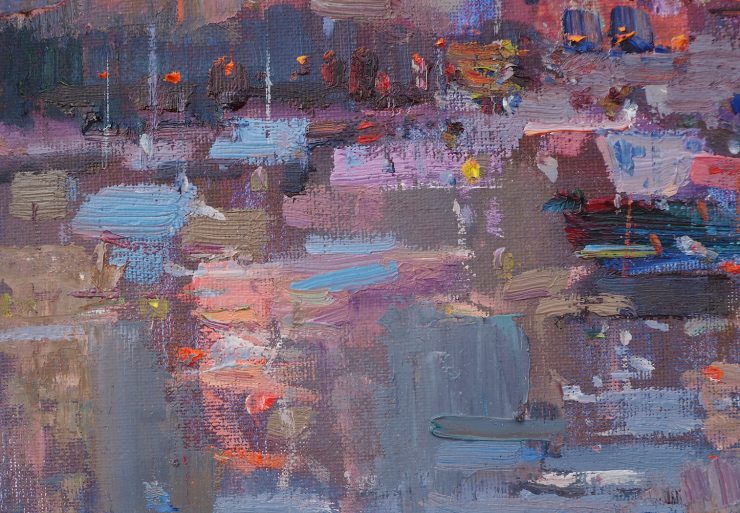 Closeup of Lerici Harbor brushwork