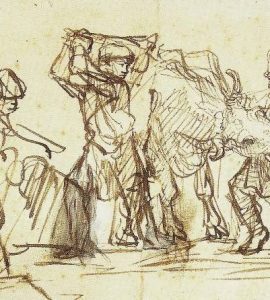 how to do a gesture drawing by Rembrandt