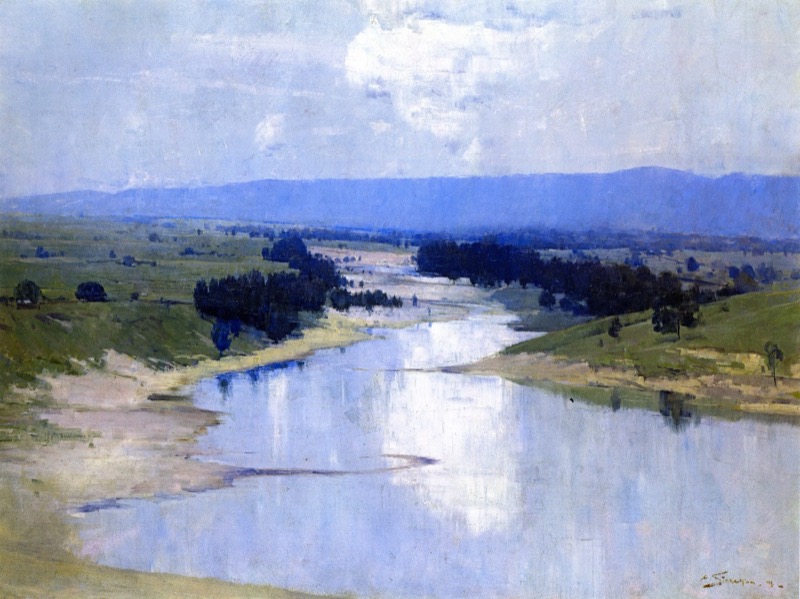 Arthur Ernest Streeton changes of value in atmospheric perspective