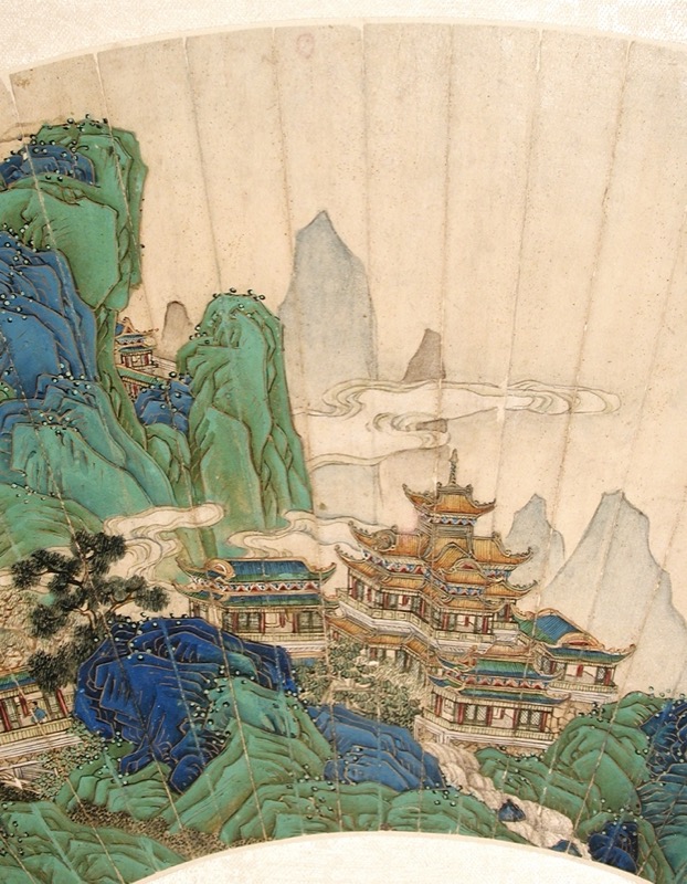 Shape In Art - Xu Yang - Palaces of the Immortals dated 1753 Chinese