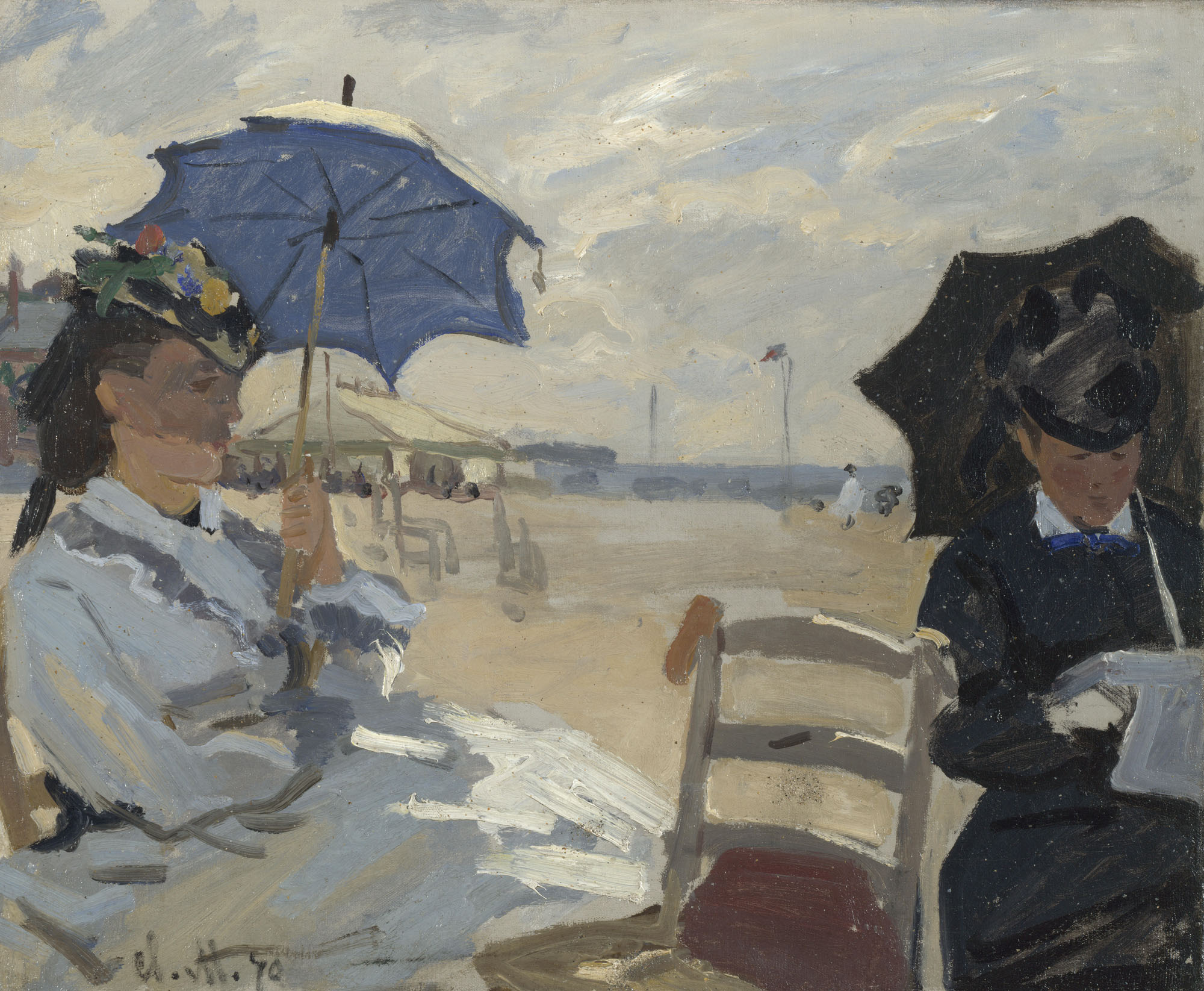 Claude Monet The Beach at Trouville