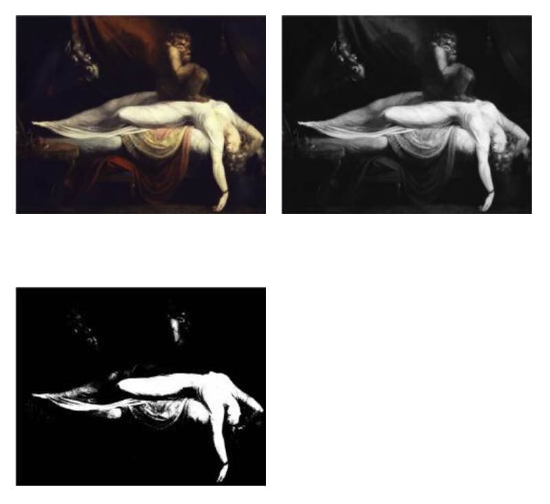 two value notan - The Nightmare by Henry Fuseli 1782