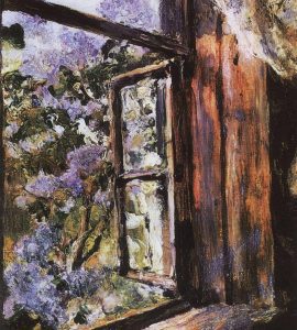 Valentin Serov, Open Window. Lilacs 1886