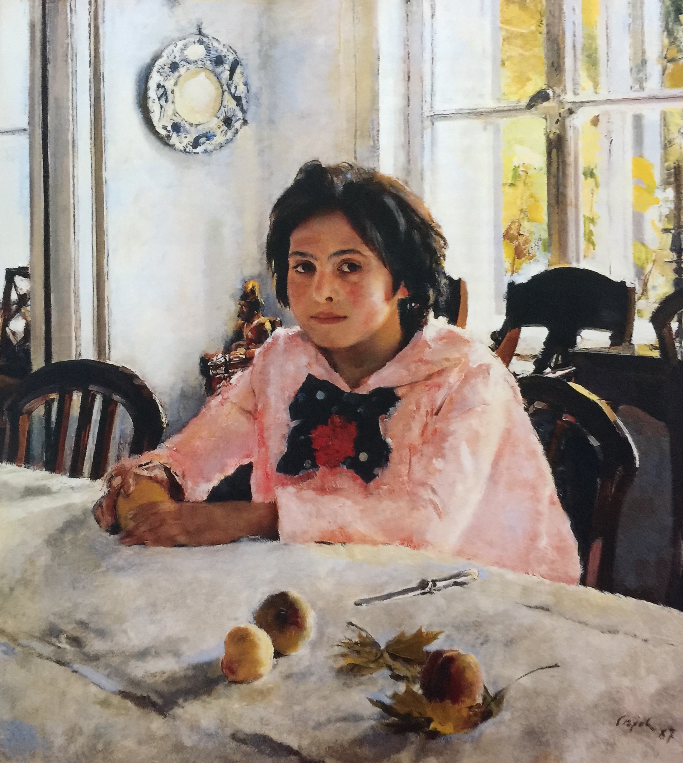 Girl with Peaches. Portrait of V.S.Mamontova. 1887