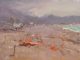 Cat. No. 1386 Beach in Montenegro - 30cm x 40cm - Oil on Linen - 2020