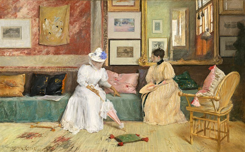 A Friendly Call by William Merritt Chase