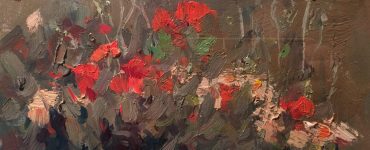 Pianello-Poppies Oil on Linen by Barry John Raybould