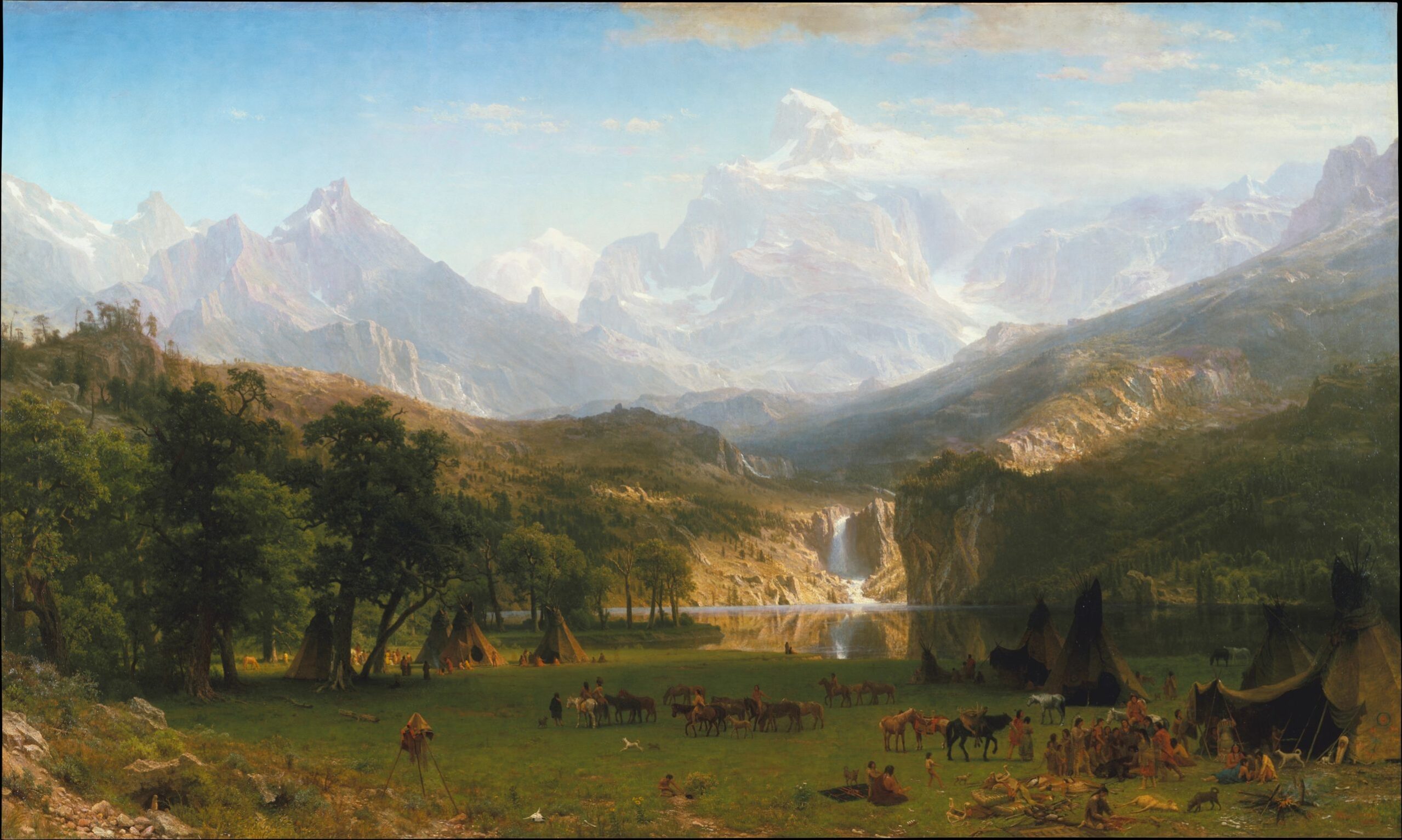 The Rocky Mountains, Lander's Peak by Albert Bierstadt