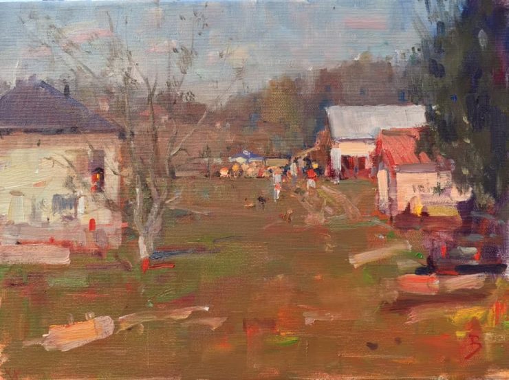 Montenegro Farm, by Barry John Raybould, 30cm x 40cm, Oil on Canvas, 2020