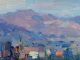 Cat. No. 1427, Lake Skadar Valley Panorama, Montenegro, by Barry John Raybould - 12.5cm x 35.5cm - Oil on Board - 2021