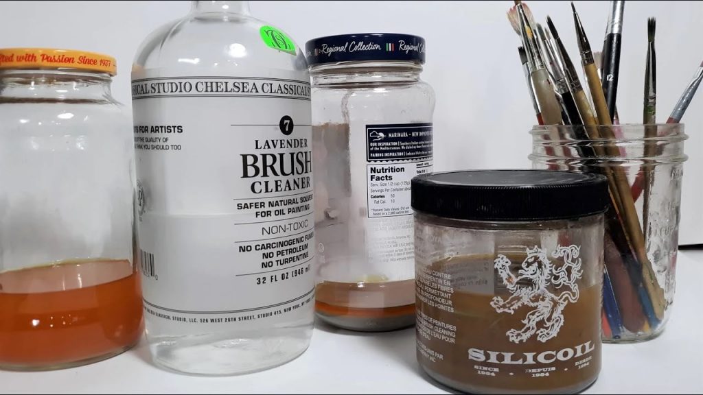 how to clean oil based paint out of your paint brush - the space between